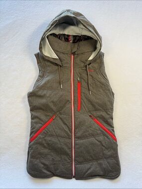 Nike Golf Sport Gray Hooded Reversible Puffer Vest with Zippers